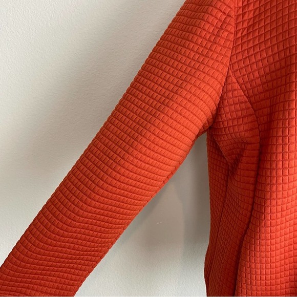 Chico's Rust Quilted Knit Zip jacket 3 - Picture 4 of 8